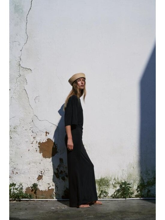 ZARA 100% RAFFIA SKIMMER HAT main image 4